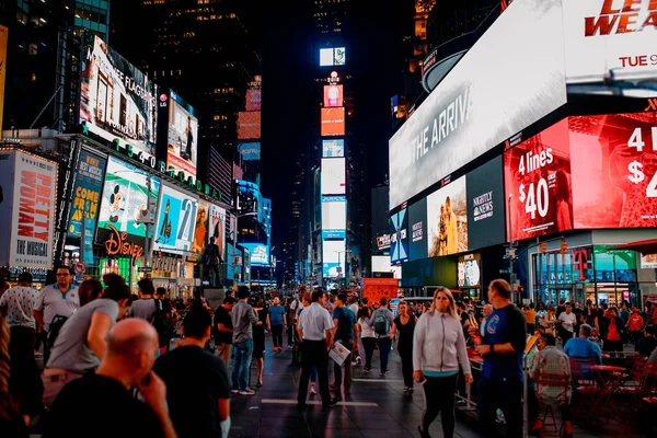 Nova Iorque Estados Unidos Outubro 2018 Movimentada Times Square Nova — Fotografia de Stock