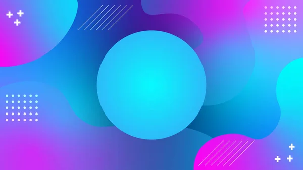 粉红和蓝色混合波浪状纹理的一张照片 中间有一个大的蓝色圆圈 — 图库照片