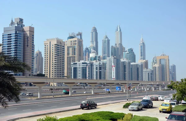 Dubai United Arab Emirates Aug 2021 Modern Architecture Skyscrapers Forming — Stock Photo, Image