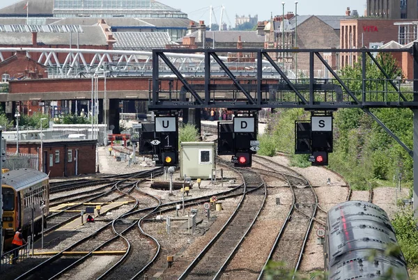 Nottingham Verenigd Koninkrijk Jul 2021 Zicht East Midlands Spoorlijn Zijsporen — Stockfoto