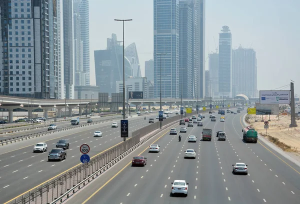 Dubai United Arab Emirates Jul 2016 View Light Traffic Sheikh — Stock Photo, Image