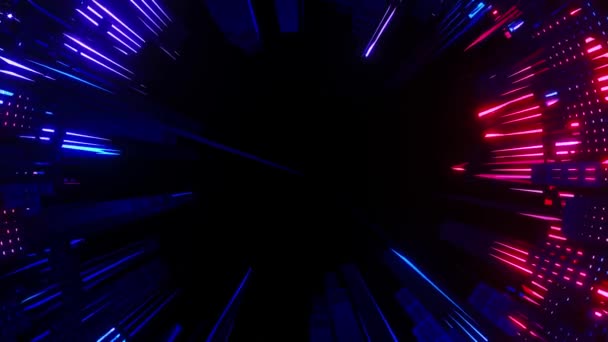 Figure Luminose Neon Astratte — Video Stock