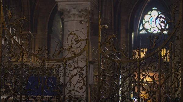 Hermosa Valla Decorativa Metal Catedral — Foto de Stock