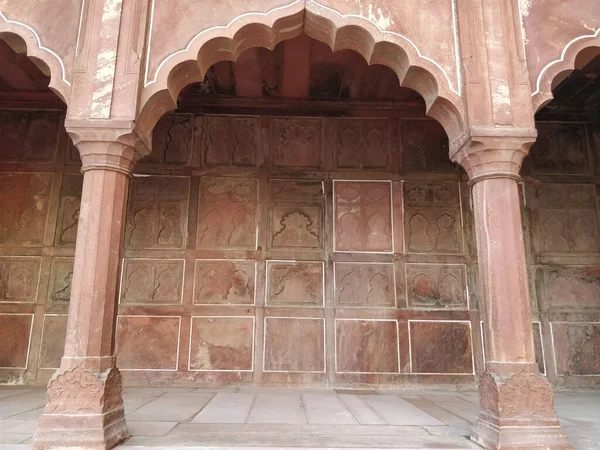 Închidere Holului Exterior Mehmaan Khana Lumina Zilei Agra India — Fotografie, imagine de stoc