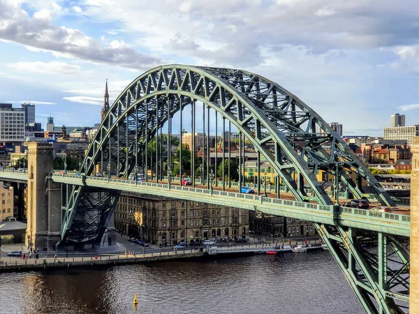 Puente Tyne Sobre Río Tyne Rodeado Edificios Reino Unido — Foto de Stock