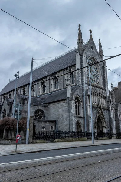 Dublin Irlanda Mar 2021 Uma Vista Fascinante Igreja Católica São — Fotografia de Stock