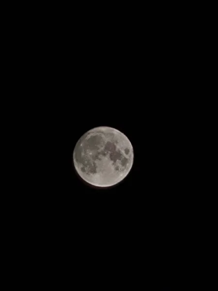 Lună Plină Cerul Negru Întunecat — Fotografie, imagine de stoc