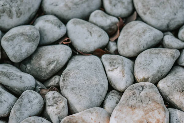 Ein Blick Von Oben Auf Gemischte Kieselsteine Strand — Stockfoto