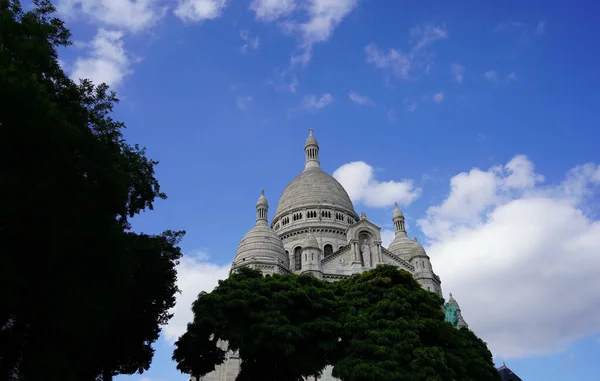 Paříž Francie Srpna 2021 Slavná Stará Bazilika Posvátného Srdce Paříže — Stock fotografie