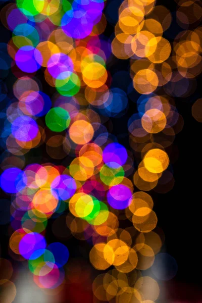 Una Toma Vertical Fondo Colorido Luces Bokeh Ideal Para Fondo — Foto de Stock