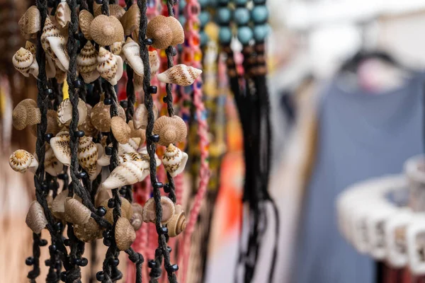 Tiro Close Acessórios Com Conchas Venda — Fotografia de Stock