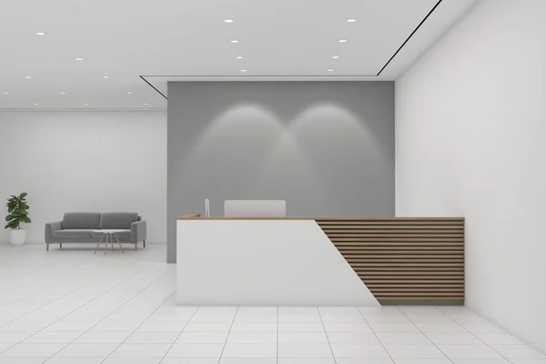 Візуалізація Сучасного Офісного Прийому Інтер Єру — стокове фото