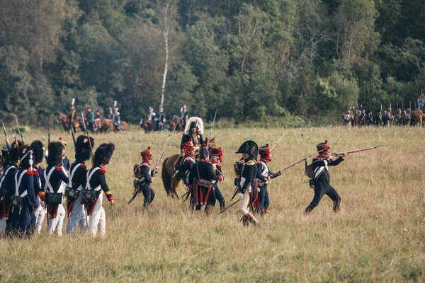 Borodino Rusko 2018 Rekonstrukce Bitvy Borodina Rusku — Stock fotografie