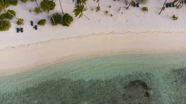 Una Bella Spiaggia Sabbia Mattino — Foto Stock