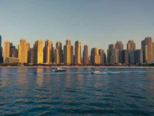 Dubai United Arab Emirates 2019 Január Sunset Shot Jumeriah Beach — Stock Fotó