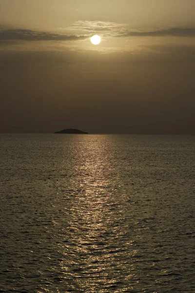 Beautiful Shot Golden Sunset Sky Sea — Stock Photo, Image