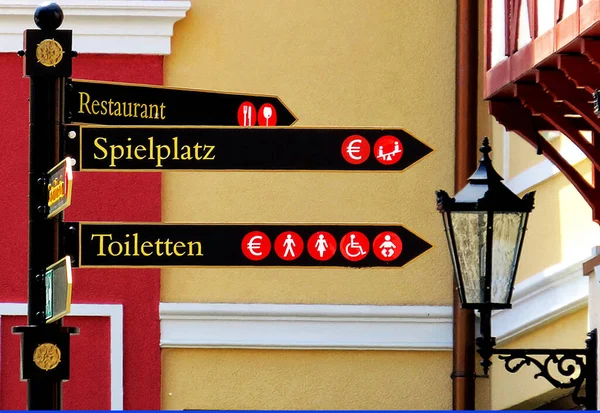 Signs Showing Direction Letters — Stock Photo, Image