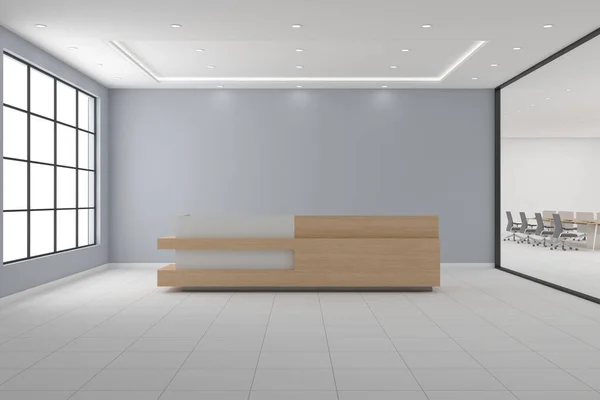 현대적 사무실 리셉션 렌더링 — 스톡 사진