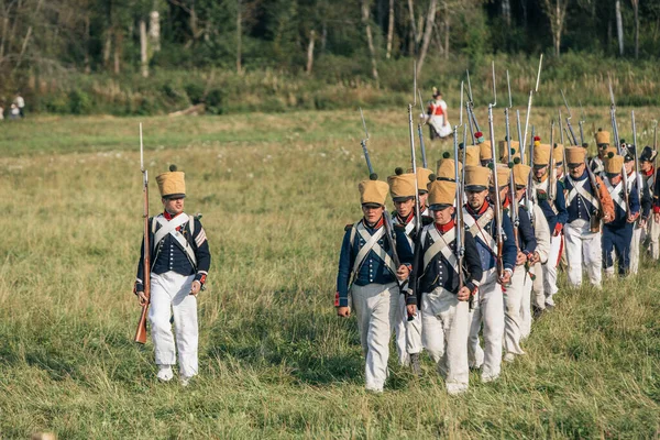 Borodino Rusko 2018 Rekonstrukce Bitvy Borodina Rusku — Stock fotografie