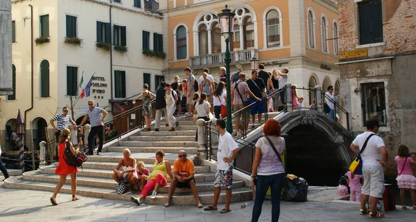 Venice Talya Haziran 2011 Talya Venedik Turistik Kanalları Gondolları Tarihi — Stok fotoğraf