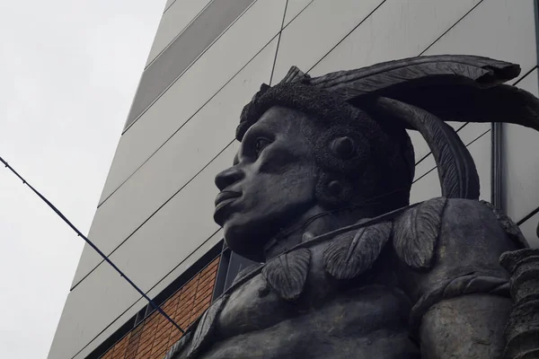 Londres Reino Unido Dezembro 2015 Tiro Ângulo Baixo Uma Estátua — Fotografia de Stock