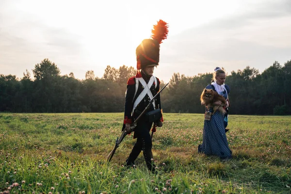 Moscú Rusia Sep 2018 Recreación Batalla Borodino Rusia — Foto de Stock