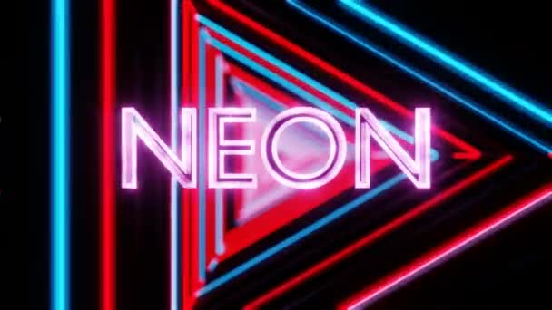 Neon Lichten Achtergrond Vector Illustratie — Stockvideo