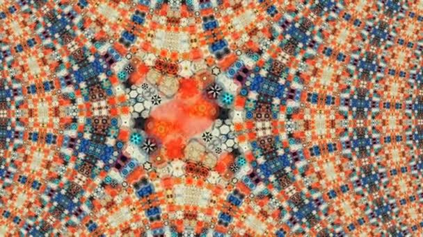 Abstrakte Bunte Muster Kaleidoskopbewegung — Stockvideo