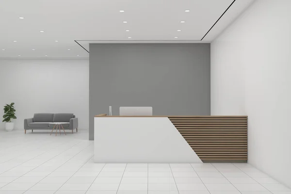 Una Representación Interior Moderno Recepción Oficina — Foto de Stock