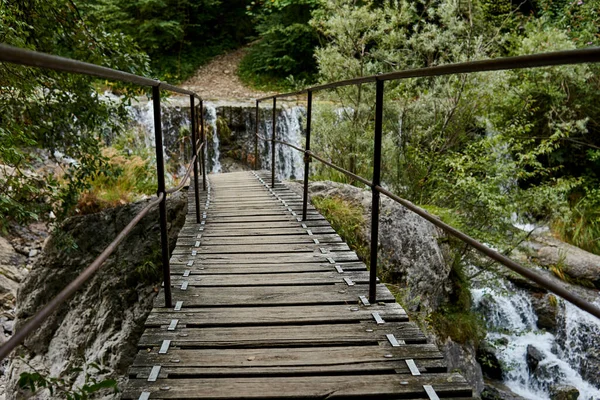 Una Cresta Madera Cascada Bosque — Foto de Stock
