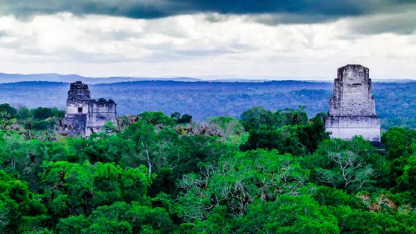 Nationaal Park Tikal Een Bewolkte Dag — Stockfoto