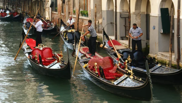 Venise Italie Juil 2011 Les Canaux Touristiques Italiens Venise Gondoles — Photo