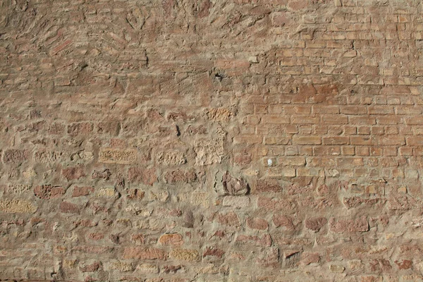 Primer Plano Una Vieja Pared Ladrillos Como Fondo — Foto de Stock