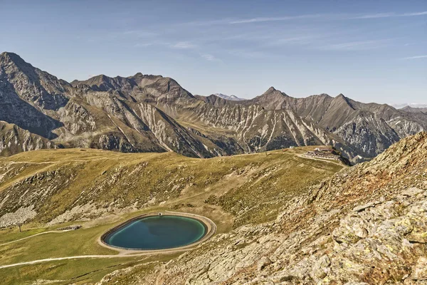 High Angle Shot Grosser Mittager Peak Italian Alps Sunny Day — Stock Photo, Image