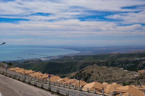 Veduta Del Golfo Manfredonia Dai Monti Del Gargano San Giovanni — Foto Stock