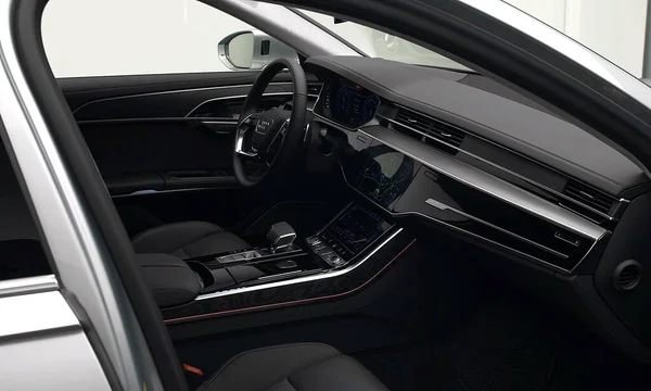 Ingolstadt Alemania 2021 Audi Long Interior Coche Lujoso Cómodo Moderno —  Fotos de Stock