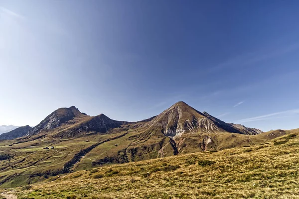 High Angle Shot Grosser Mittager Peak Italian Alps Sunny Day — Stock Photo, Image