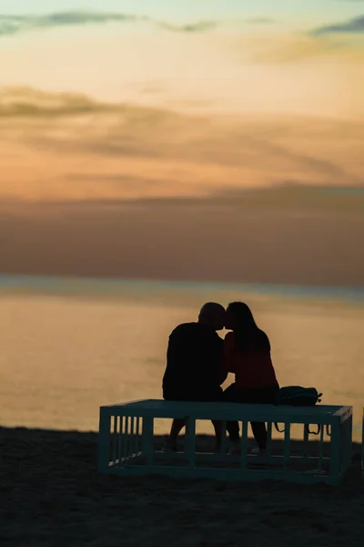 Der Strand Bei Sonnenuntergang — Stockfoto