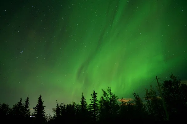 Μια Φυσική Φωτεινή Απεικόνιση Του Aurora Δυναμικά Μοτίβα Λαμπρών Φώτων — Φωτογραφία Αρχείου