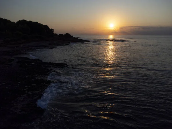 Belo Nascer Sol Sobre Mar Mediterrâneo — Fotografia de Stock