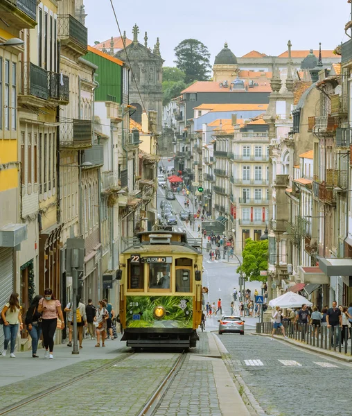 Oporto Portugal Ağustos 2021 Portekiz Deki Oporto Nun Tarihi Sokaklarının — Stok fotoğraf