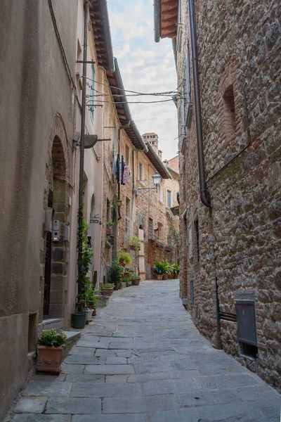Antika Stenbyggnaderna Lucignano Italien — Stockfoto