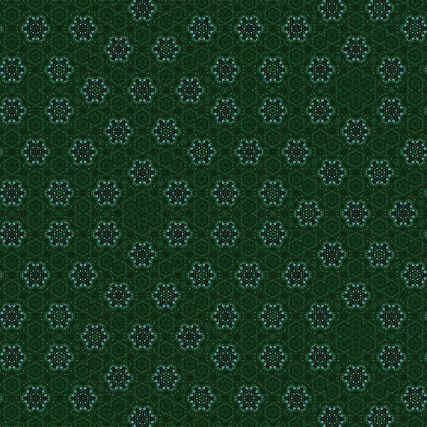 Ein Abstraktes Grünes Mandala Muster Hintergrund Perfekt Für Tapeten — Stockfoto
