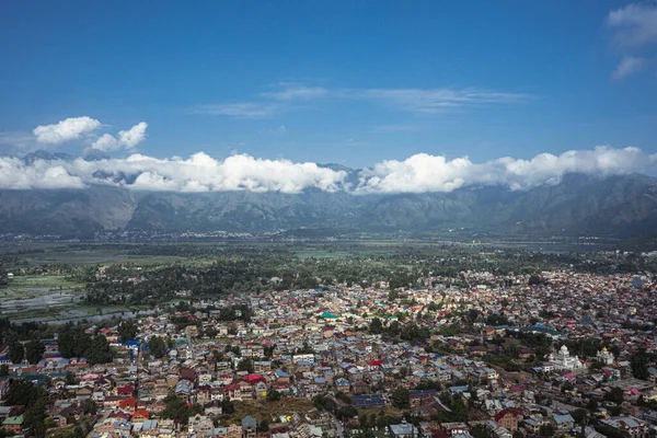 Μια Όμορφη Εναέρια Άποψη Του Srinagar Από Hari Parbat Ινδία — Φωτογραφία Αρχείου