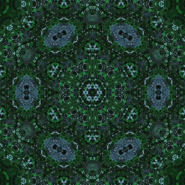 Uno Sfondo Astratto Modello Mandala Verde Perfetto Carta Parati — Foto Stock