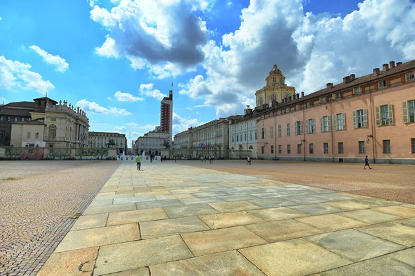 Turin Italië Aug 2021 Het Beroemde Koninklijk Paleis Van Turijn — Stockfoto