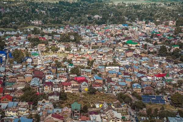 Μια Όμορφη Εναέρια Άποψη Του Srinagar Από Hari Parbat Ινδία — Φωτογραφία Αρχείου