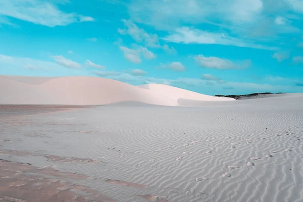 Una Splendida Vista Deserto Con Dune Sabbia Alla Luce Del — Foto Stock