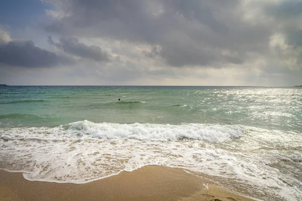 Krásný Výhled Moře Písčitého Pobřeží — Stock fotografie