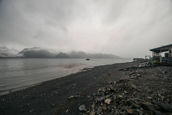 Flygbild Dimmig Morgon Över Alaska — Stockfoto